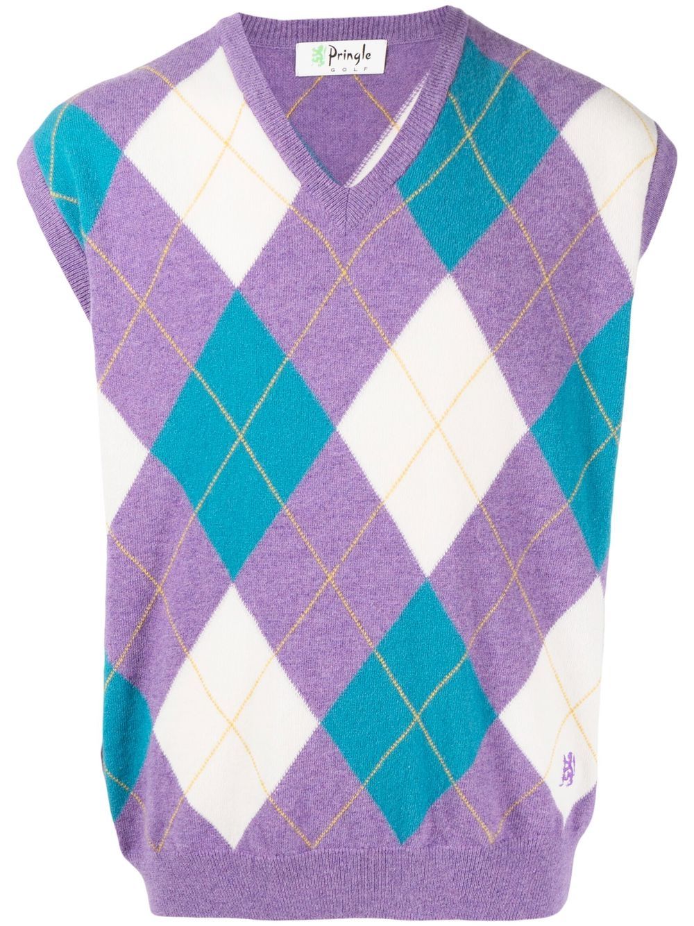 pringle of scotland argyle-pattern sleeveless jumper - multicolour