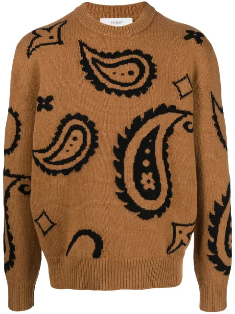 Pringle of Scotland paisley motif wool jumper