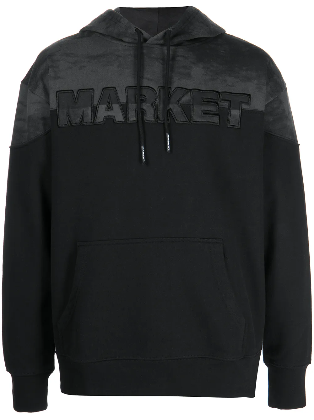 

MARKET Split tie-dye pullover hoodie - Black