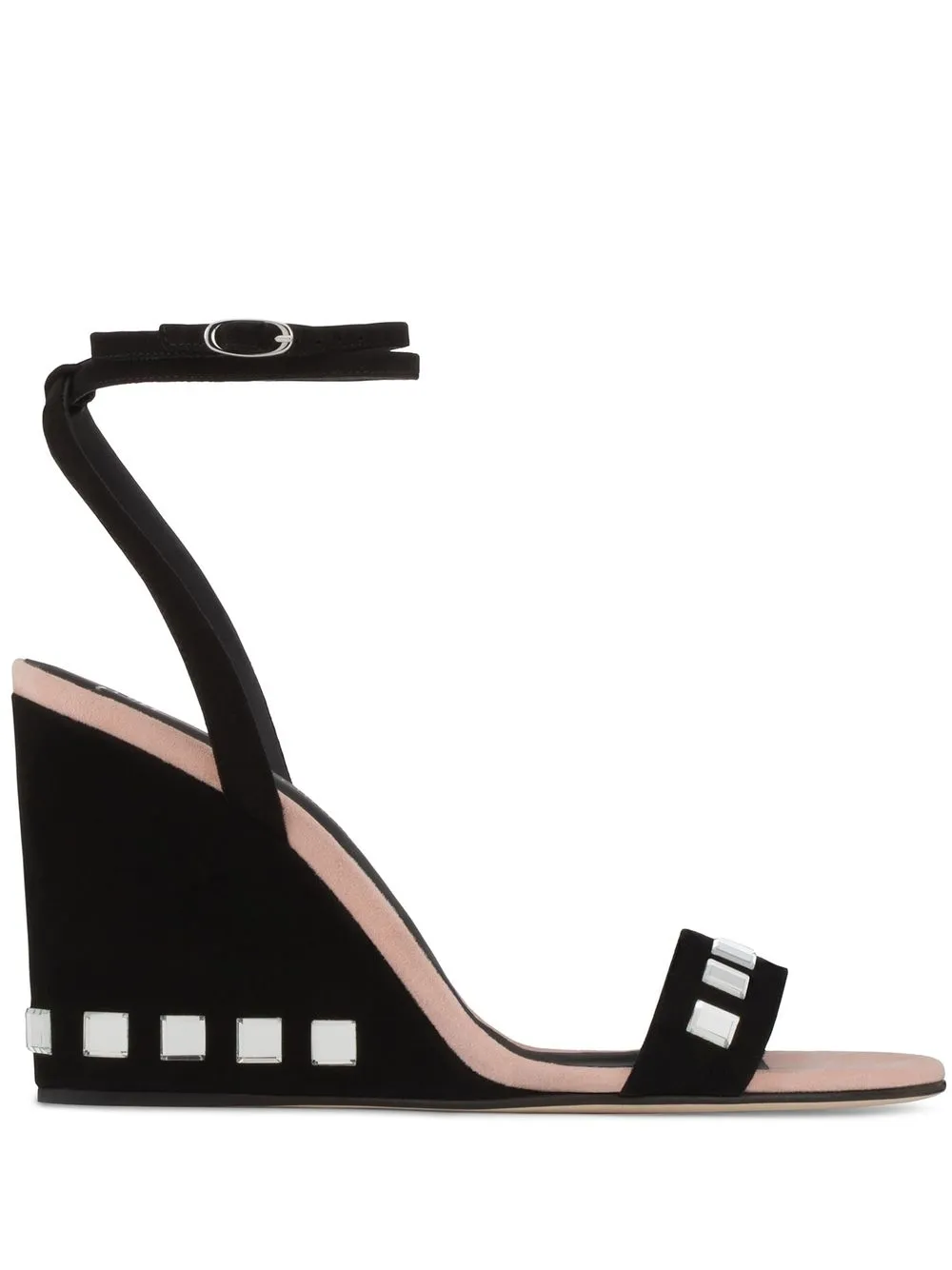 

Giuseppe Zanotti sandalias Brook con cuña de 90mm - Negro