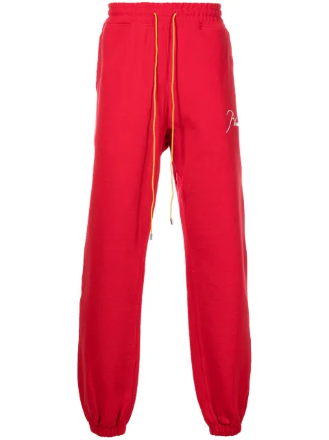 RHUDE joggers con logo bordado