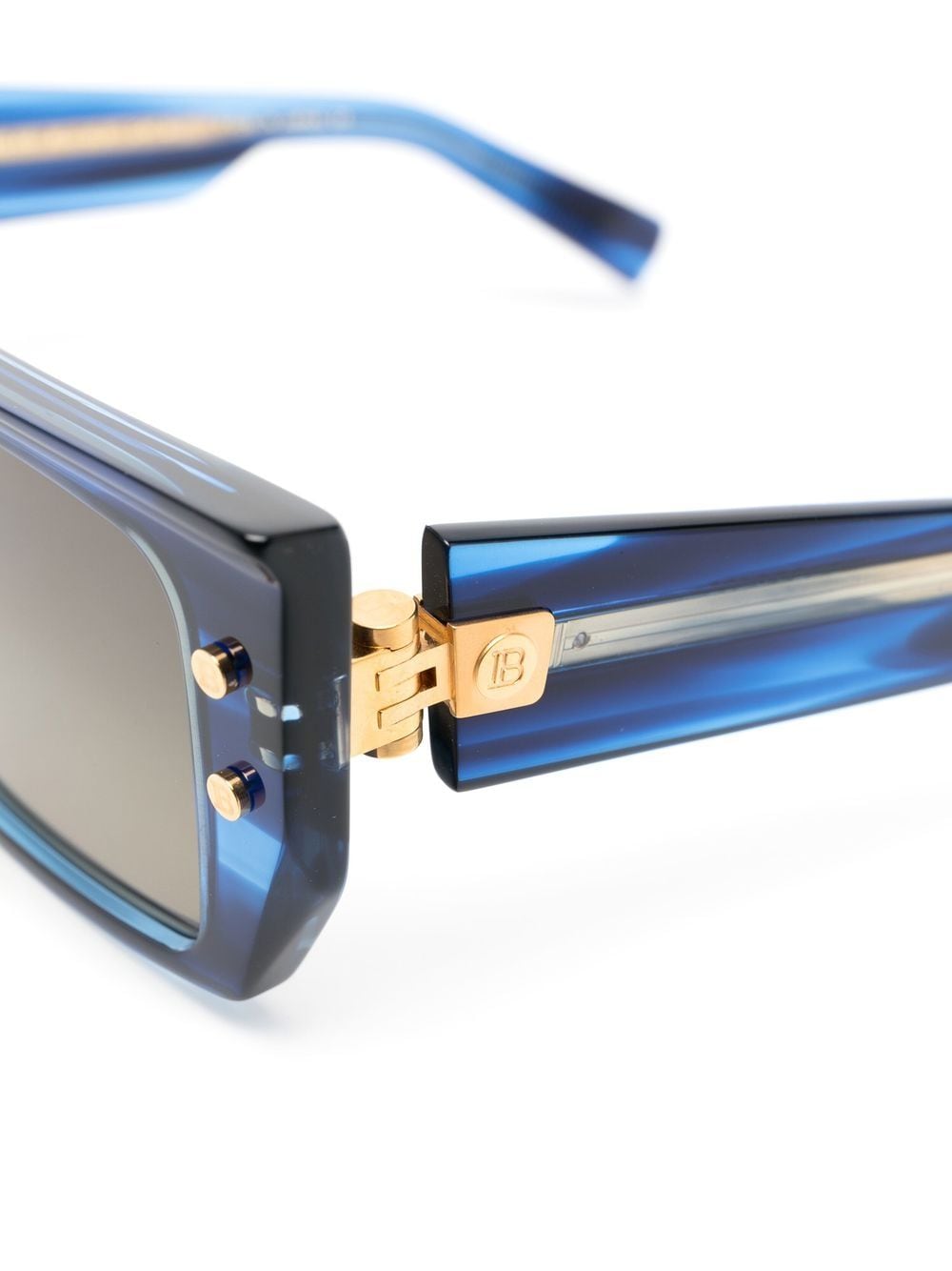 Balmain Eyewear Marble-print Cat-Eye Sunglasses - Blue