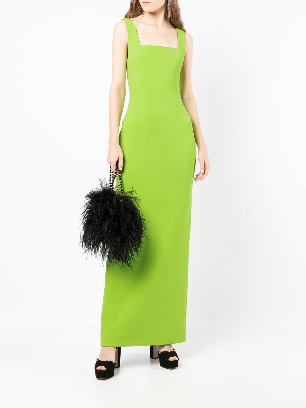 Solace London Mouwloze maxi-jurk - Groen