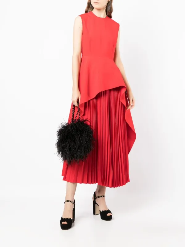 ワンピース SOLACE LONDON Women Mid Skirts OS43040 RED Nori satin twill minidress in red - Solace London | Mytheresa