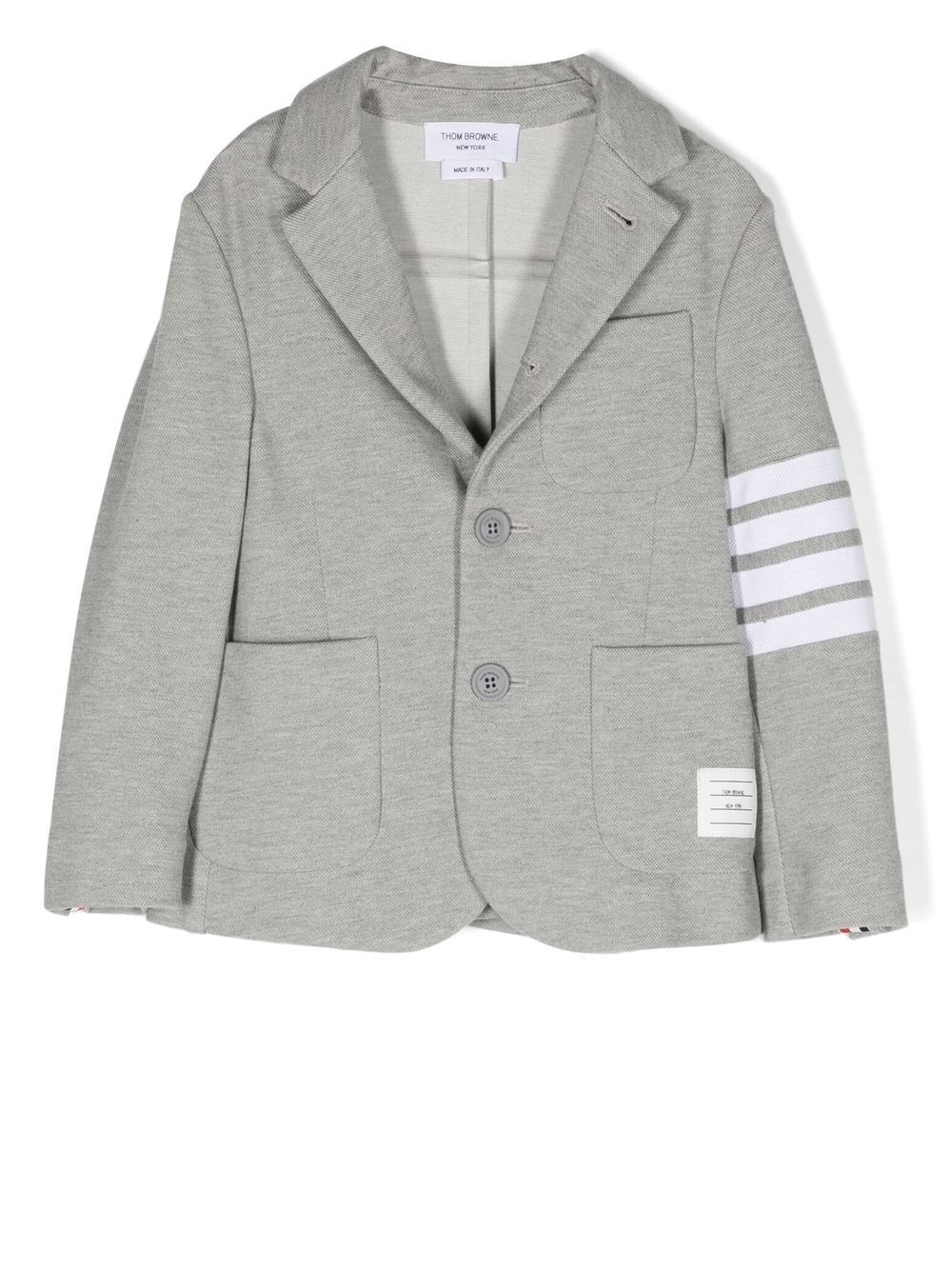 Thom Browne Babies' Jersey Sport Coat Blazer In Grey