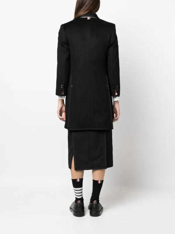 美品 THOM BROWNE ロングコート【限定シーズンモデル】 Thom Browne リボントリム ロングコート | ブラック | FARFETCH JP