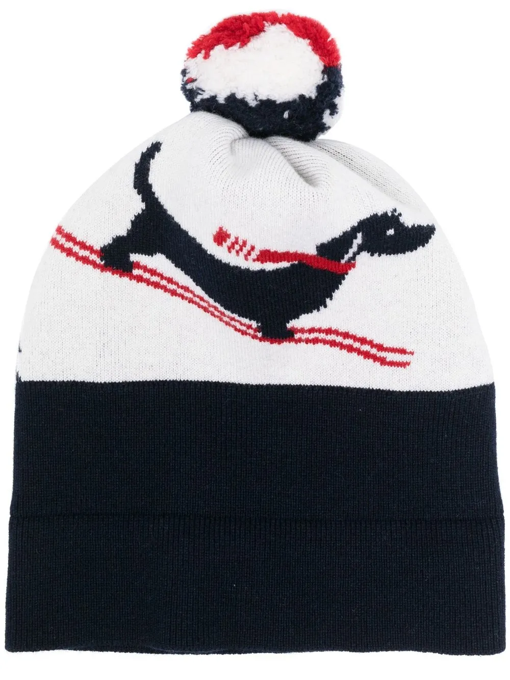 

Thom Browne Holiday Hector Skiing jacquard hat - White