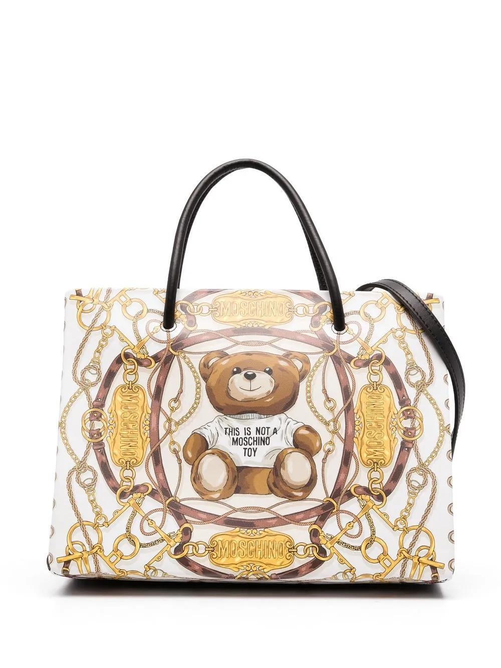 

Moschino bear-motif tote bag - White