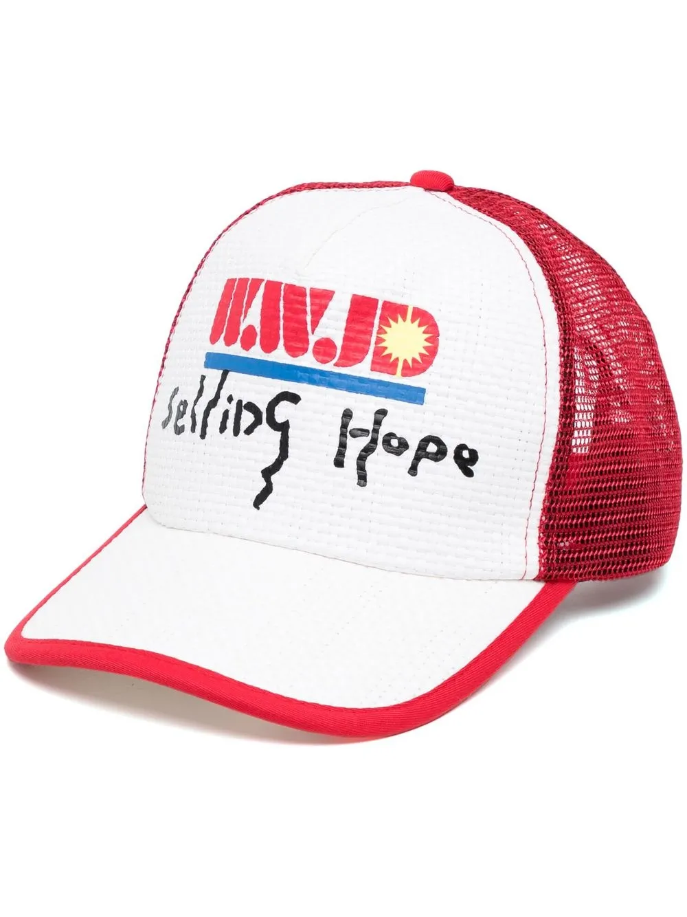 Namesake Accessory Namesake Rick Raffia Trucker Cap In Red | ModeSens