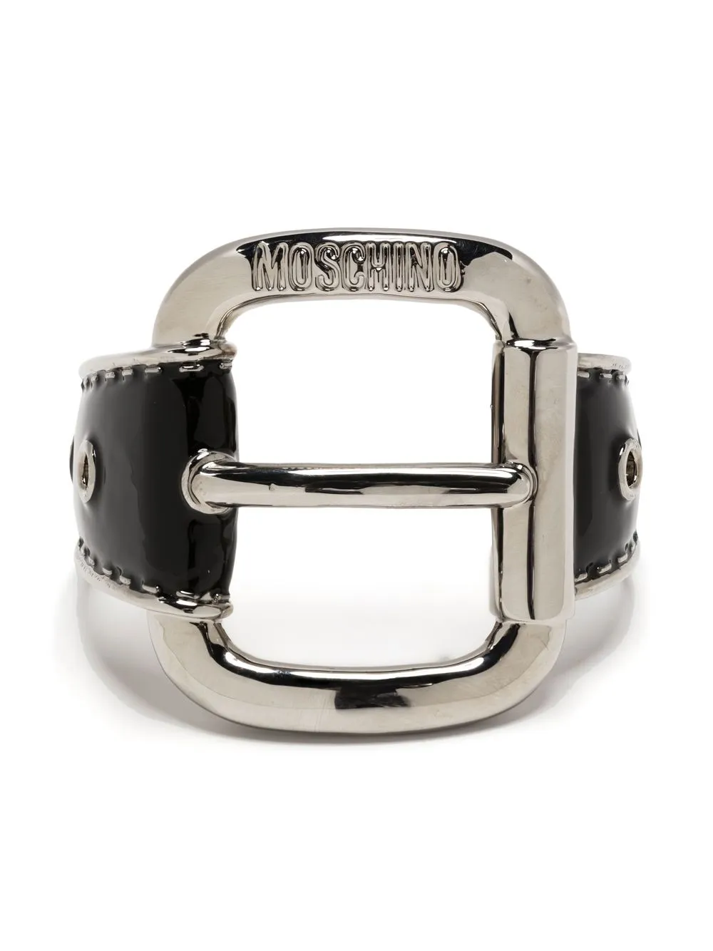 

Moschino brazalete con detalle de hebilla - Plateado