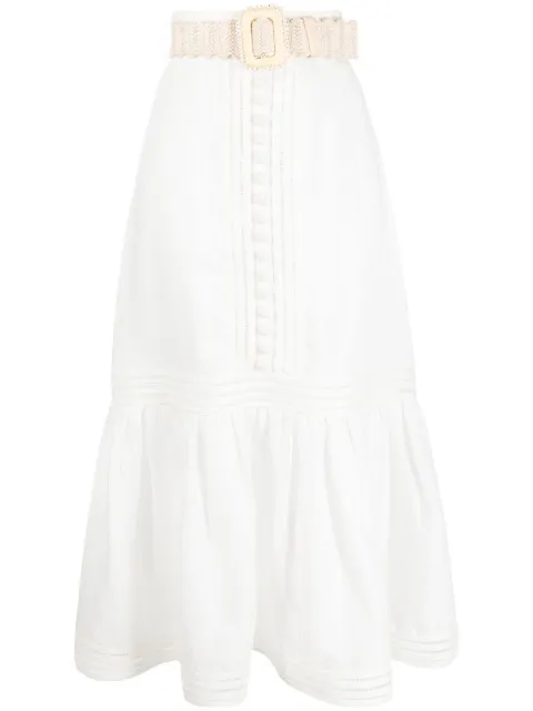 Jude linen midi skirt