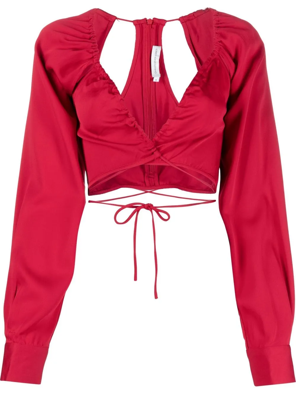 

Christopher Esber blusa de manga larga - Rojo