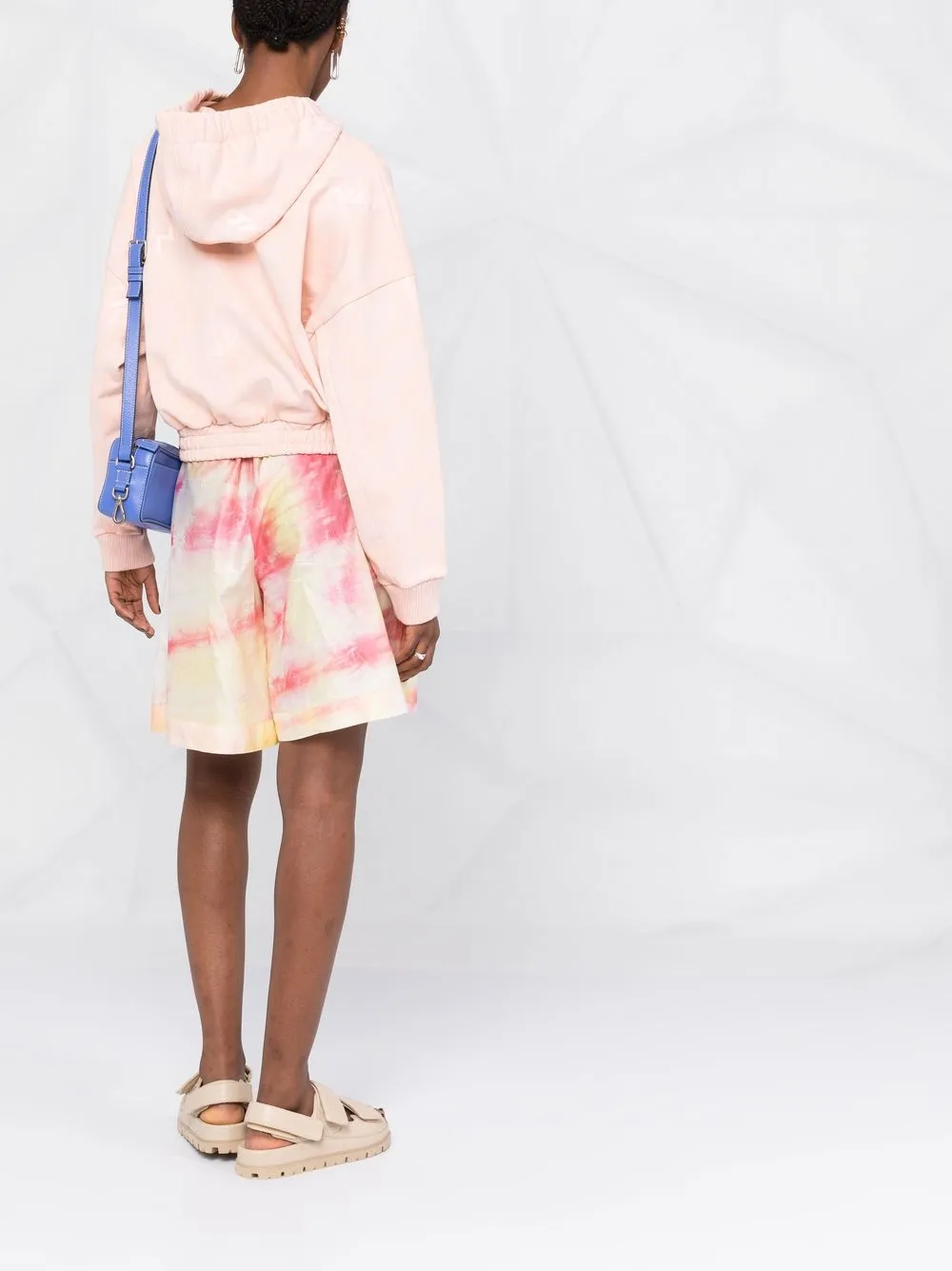 Fendi Elasticated Cotton Hoodie In Pink