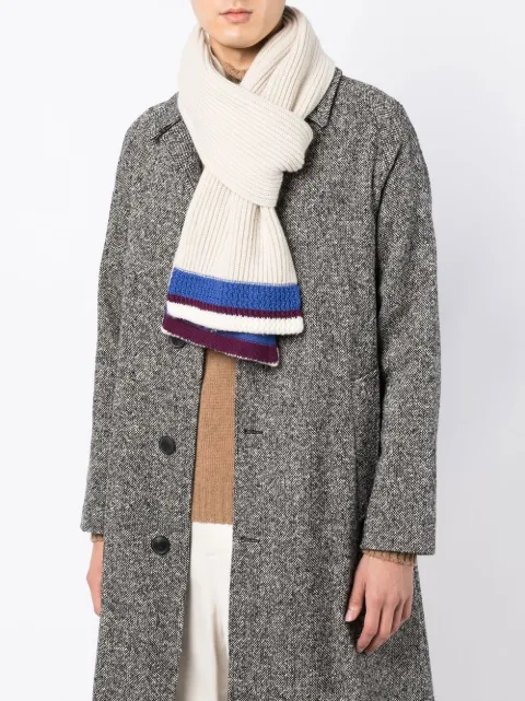 Pringle of Scotland tipped wool-cashmere scarf PAH888 - 1