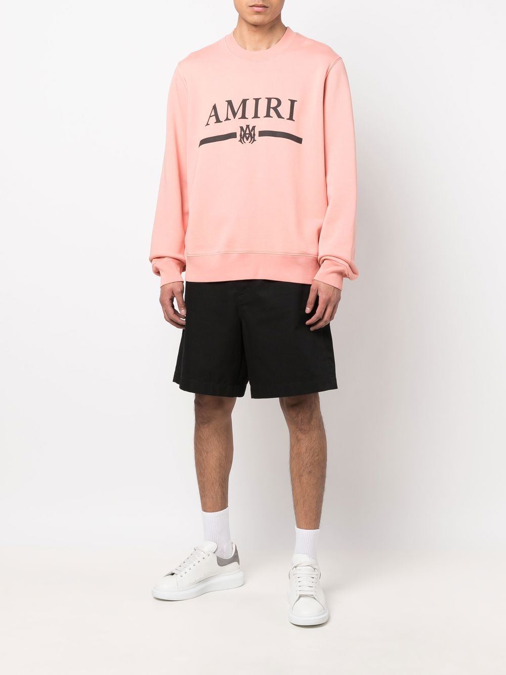 AMIRI Sweater met logoprint - Roze