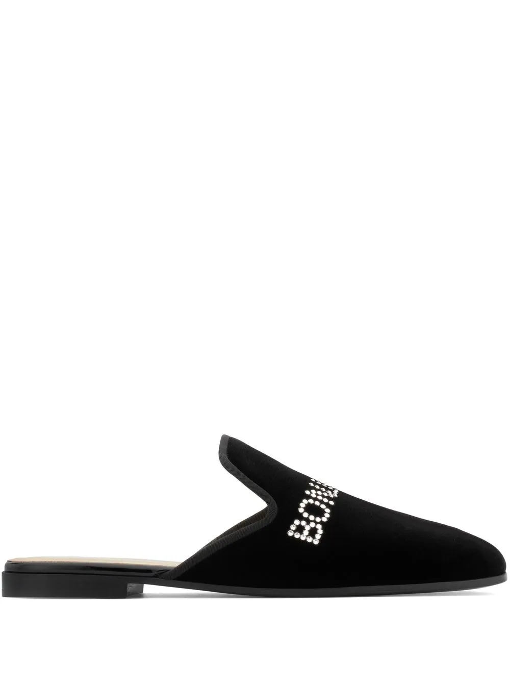 

Giuseppe Zanotti Bonjour Nuit embellished velvet mules - Black