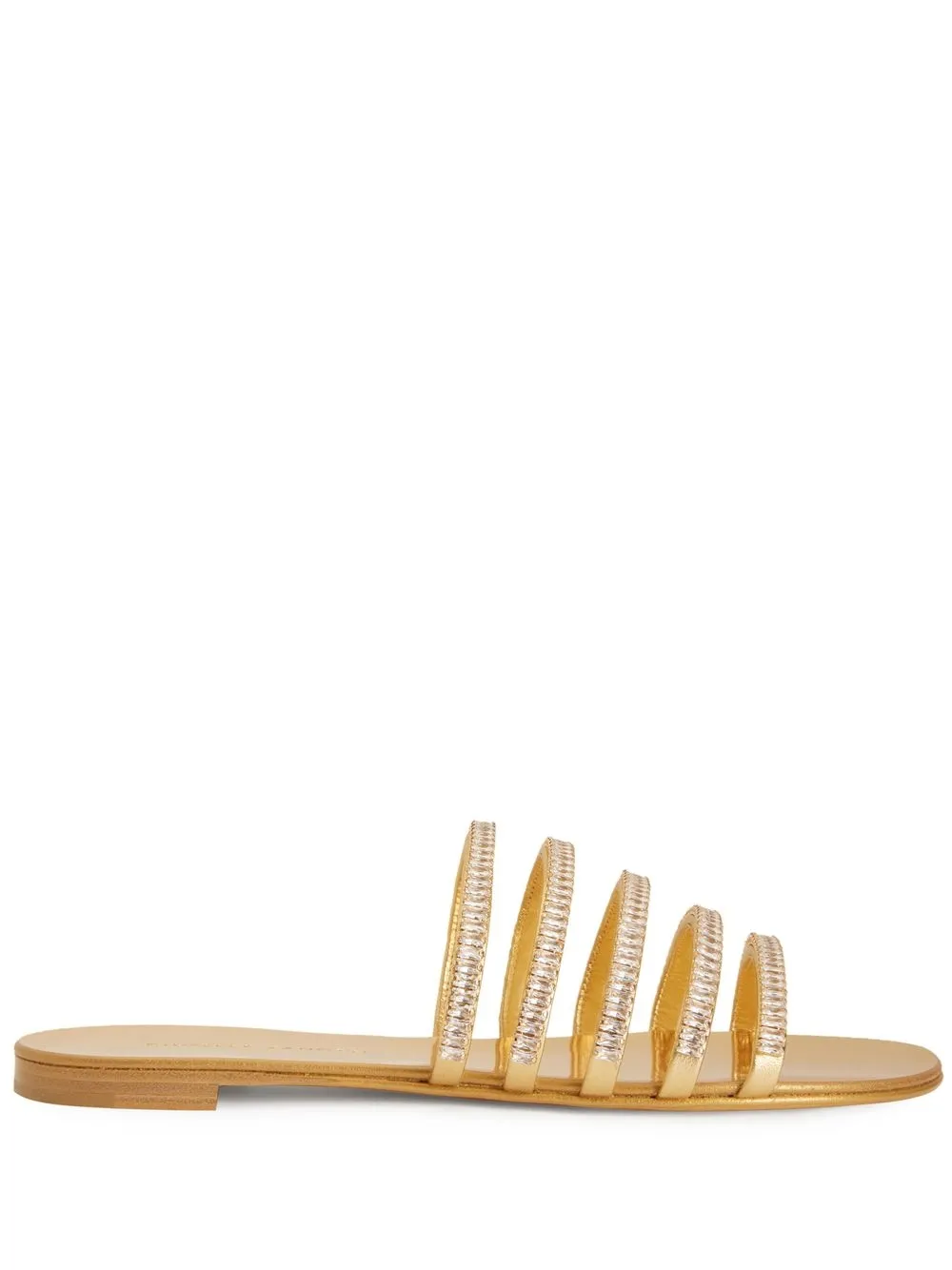 

Giuseppe Zanotti Michela embellished flat sandals - Gold