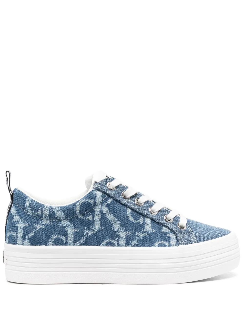 

Calvin Klein tenis con plataforma y monograma - Azul