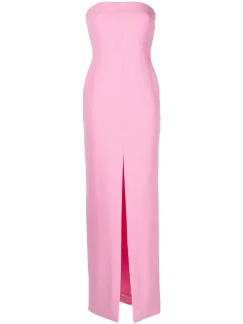 Solace London vestido largo con diseño strapless