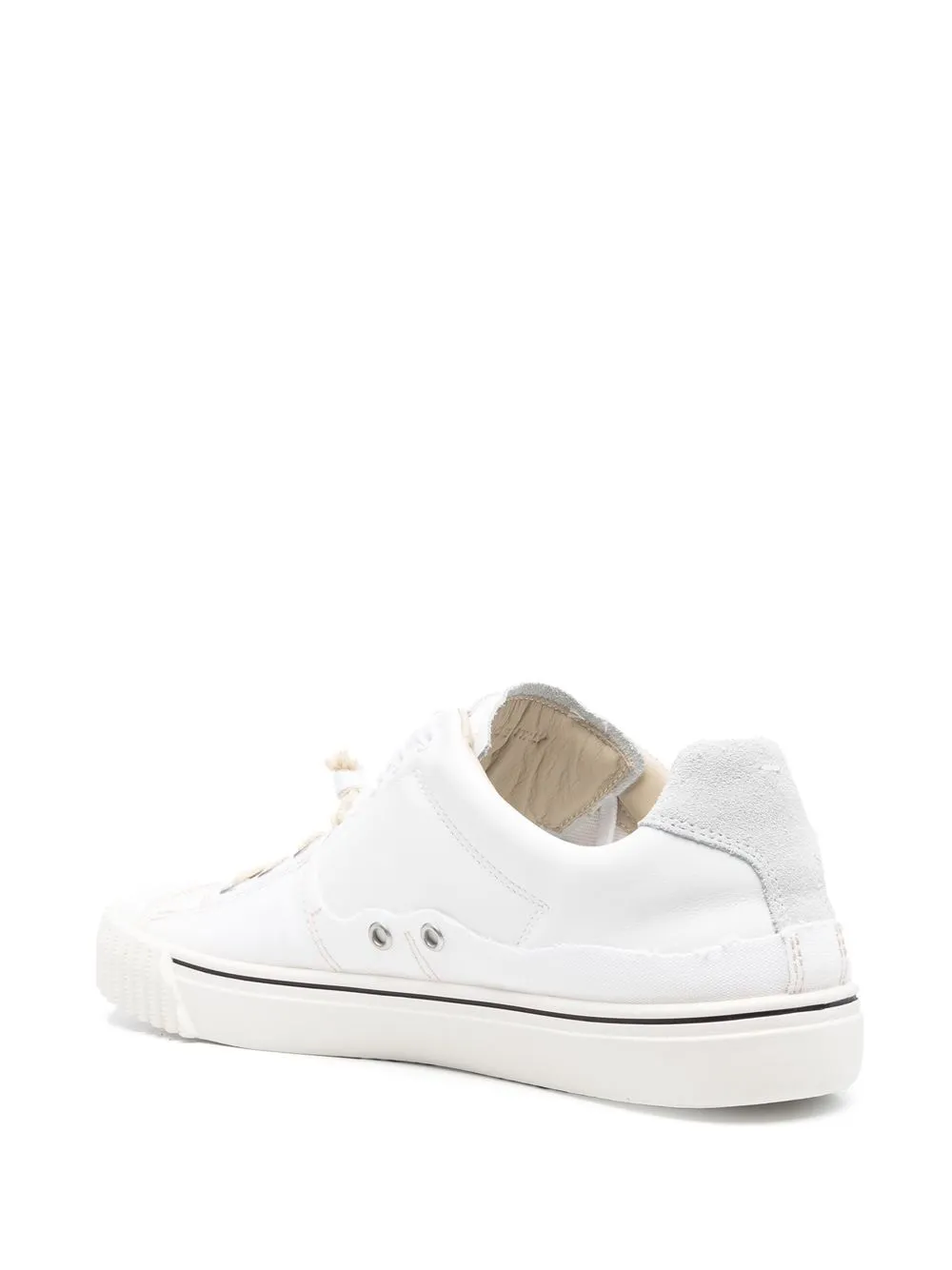 Maison Margiela Evolution Sneakers In Canvas And Leather In White