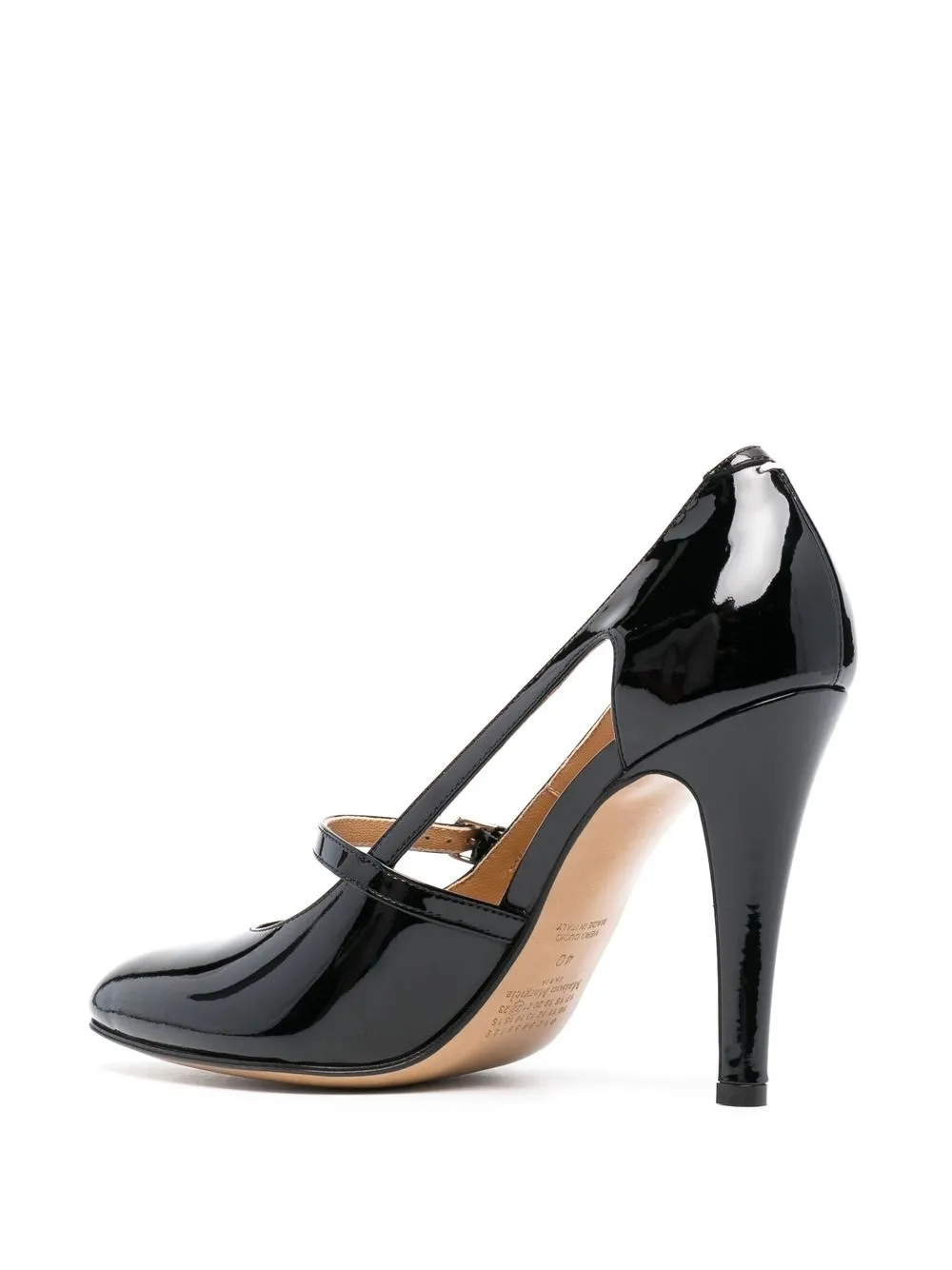 Maison Margiela Patent Leather Cut-out Pump In Black