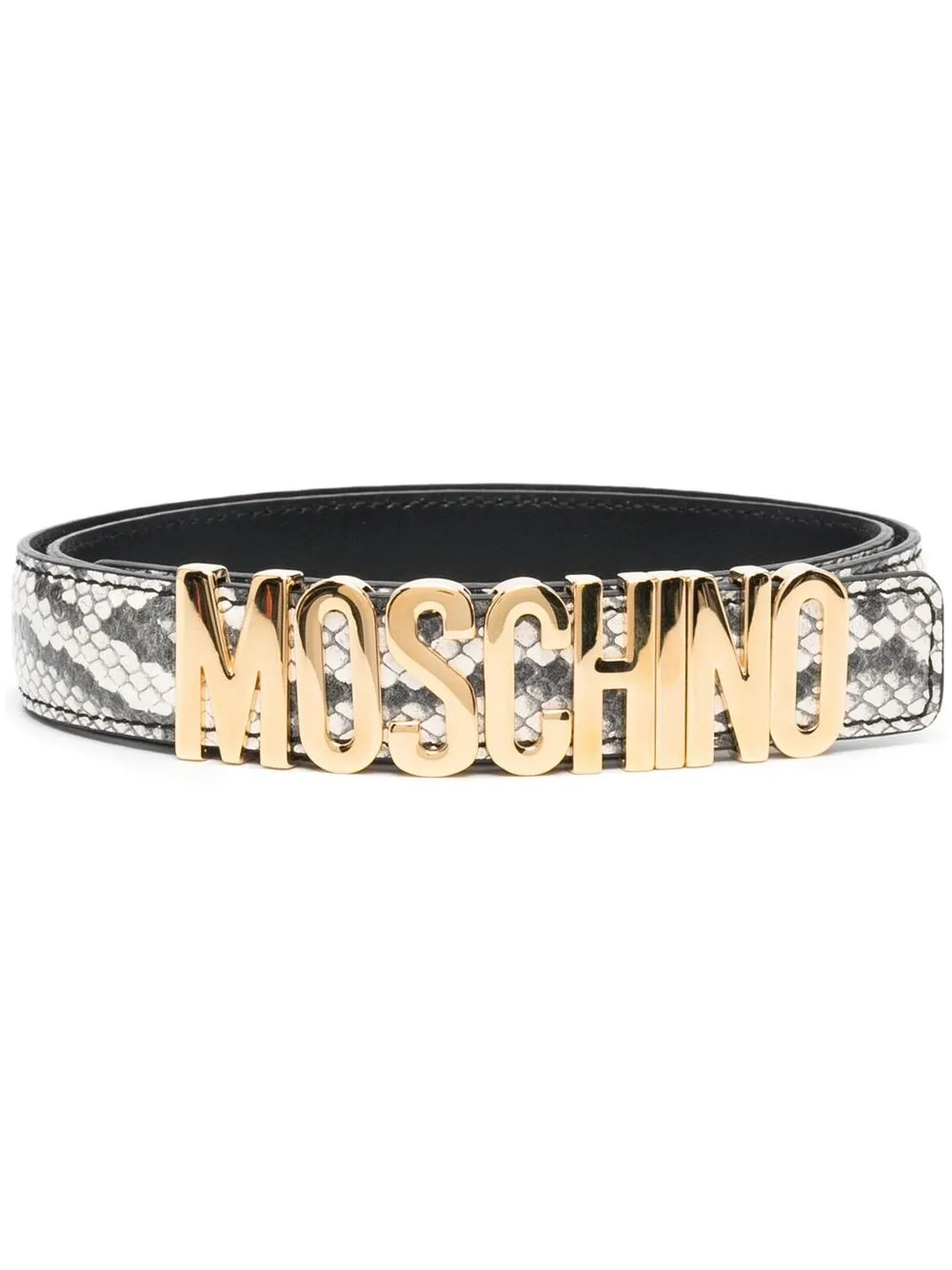 

Moschino cinturón con letras del logo - Blanco