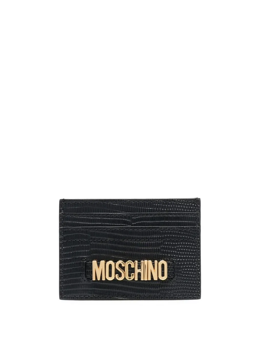 

Moschino tarjetero con letras del logo - Negro