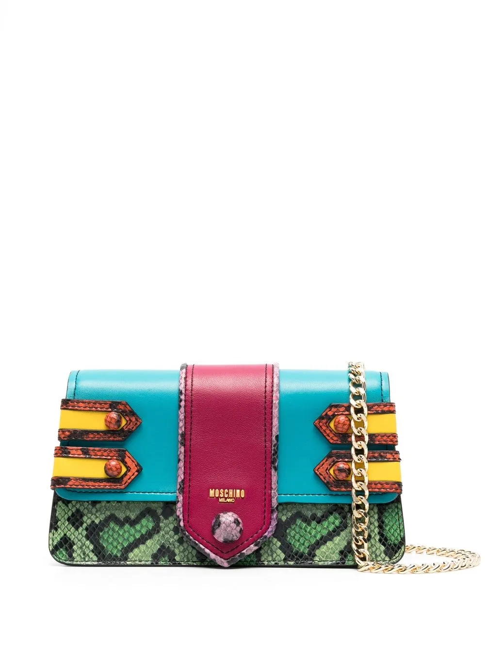 

Moschino bolsa de hombro con paneles - Verde