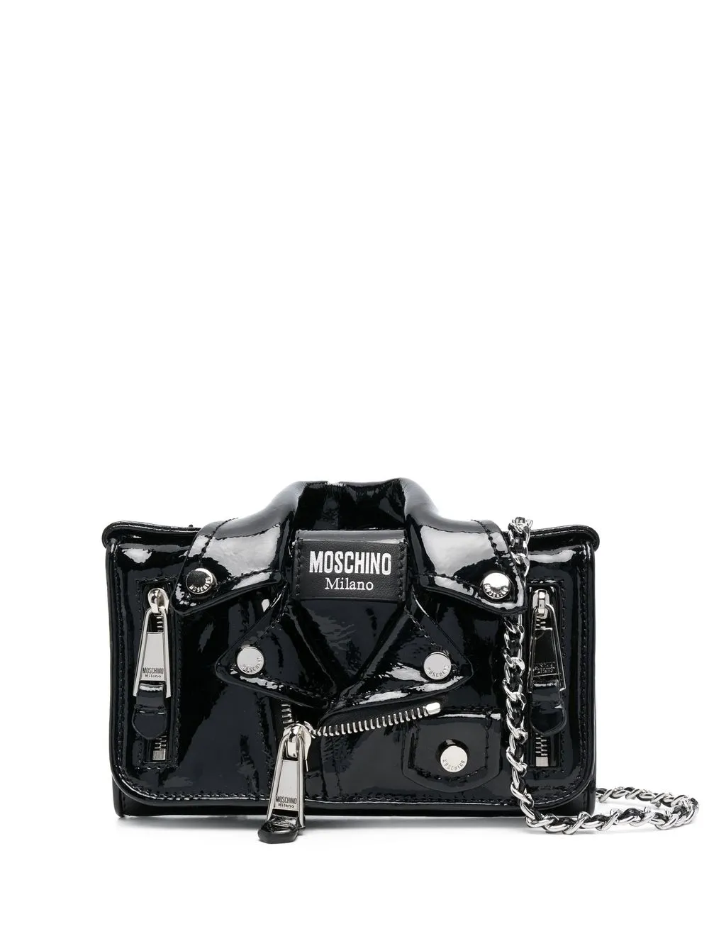 

Moschino bolsa crossbody Biker - Negro