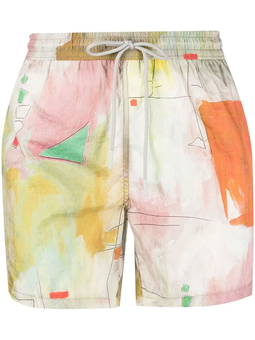 Costumein Abstract-pattern Print Swim Shorts In Nude