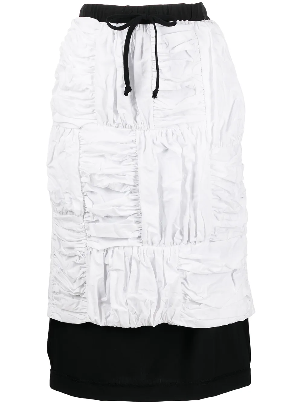 

Comme Des Garçons Comme Des Garçons falda lápiz fruncida - Blanco