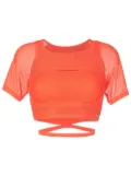 AMIR SLAMA GYM SLAMA GYM + MANLY cropped performance T-shirt - Orange