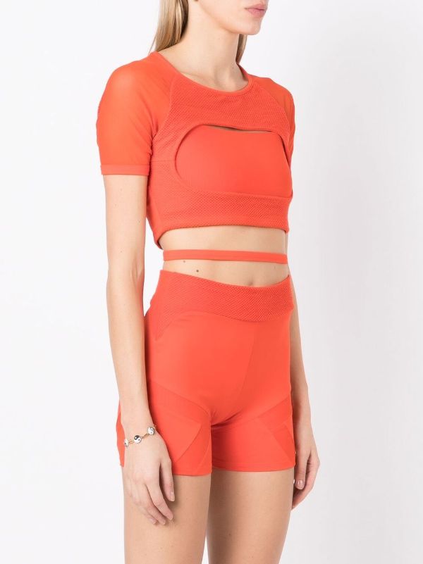 Speed Seamless High Waisted Shorts in Orange