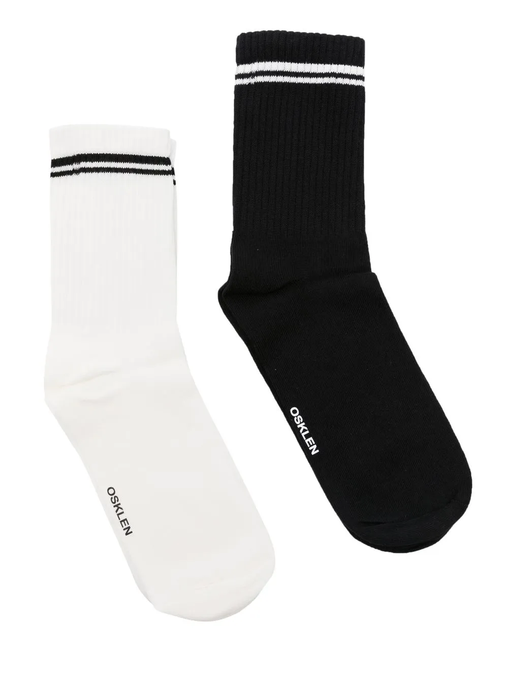 

Osklen pack de dos pares de calcetines con logo estampado - Negro