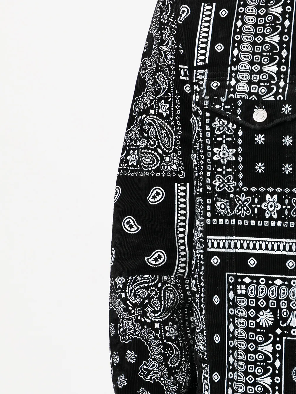 Purple Brand Shirtjack met paisley-print Zwart