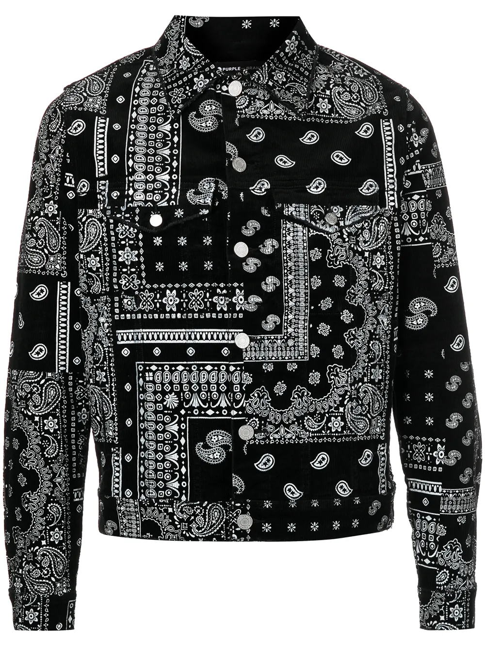 PURPLE BRAND PAISLEY-PRINT SHIRT JACKET