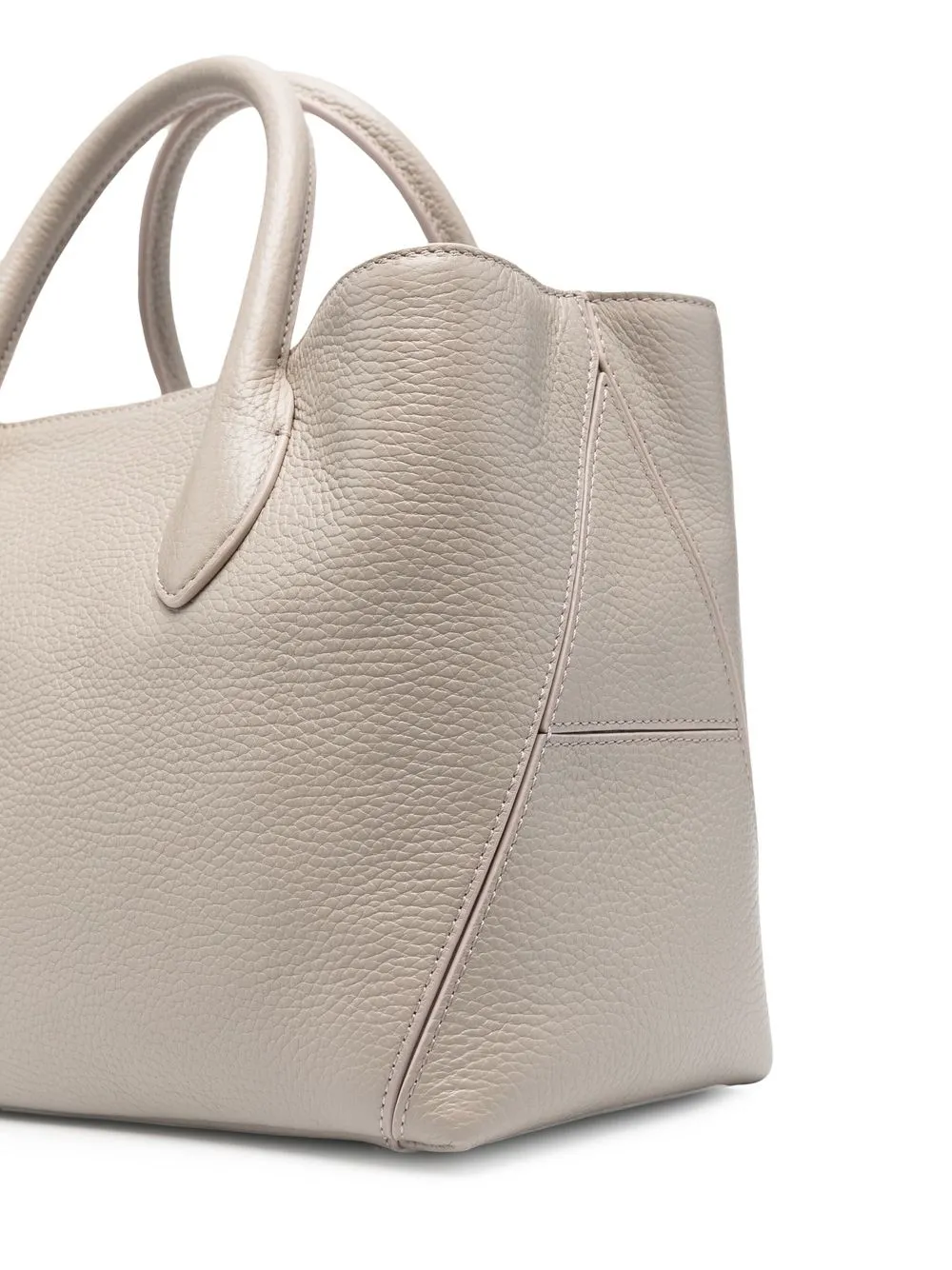 Aspinal Of London Midi London Leather Tote Bag In Grey