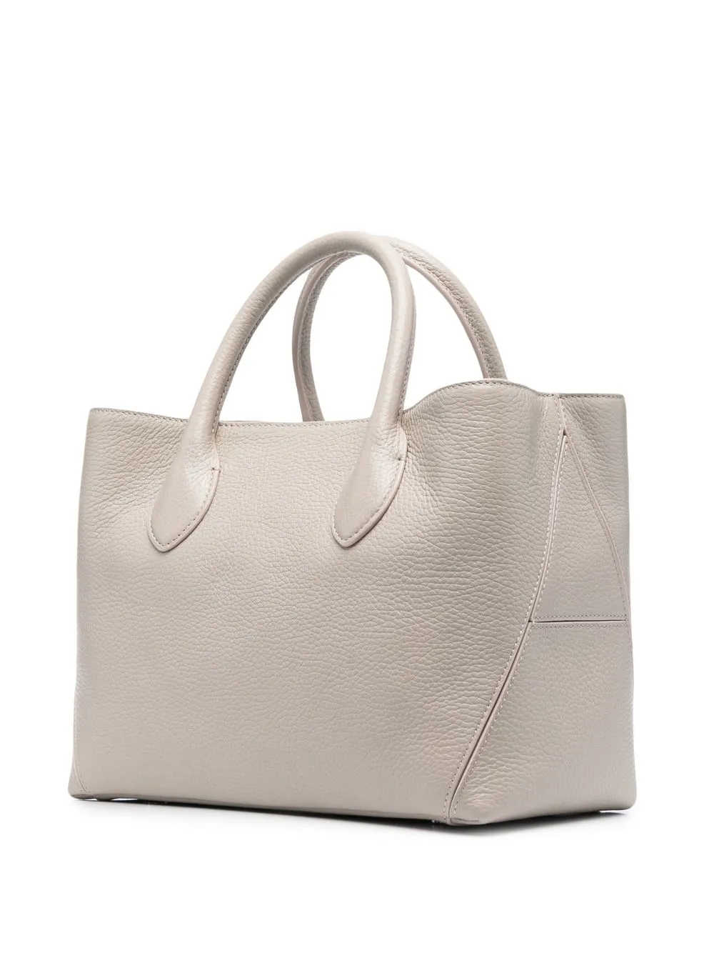 Aspinal Of London Midi London Leather Tote Bag In Grey