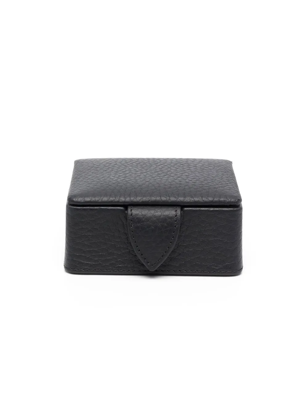 Aspinal Of London Leather Stud Box In Schwarz