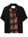STORY mfg. Peace Greetings linen shirt - Black