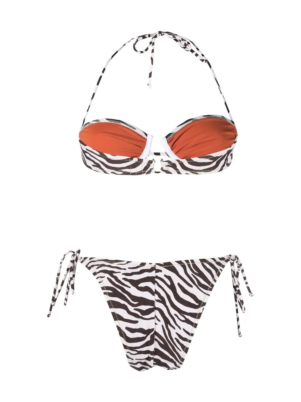 Reina Olga Bikini met zebraprint - Beige