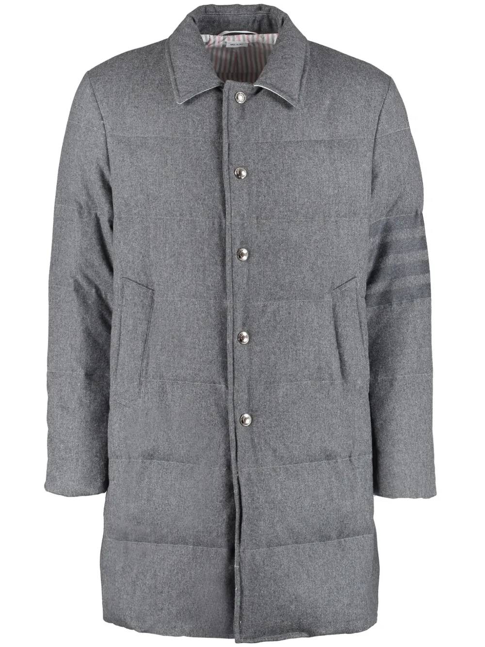 Thom Browne 4-Bar padded coat - Grey