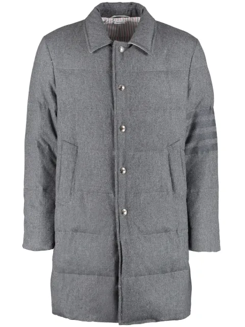 Thom Browne abrigo capitonado con motivo 4-Bar