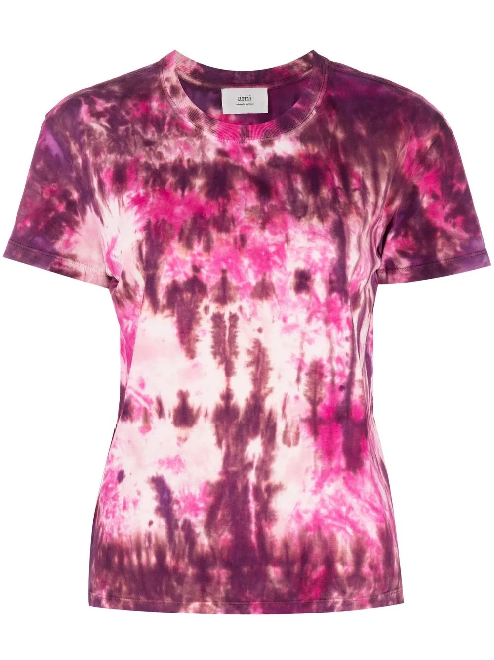 

AMI Paris playera con estampado tie-dye - Rosado