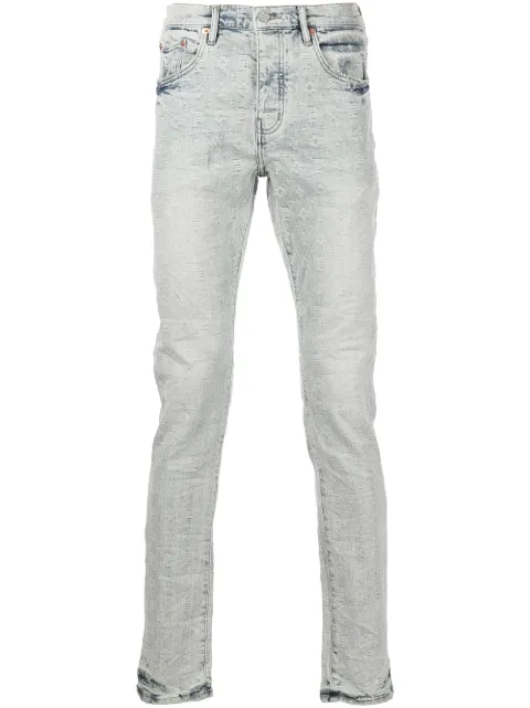 Purple Brand jeans slim con monograma en jacquard