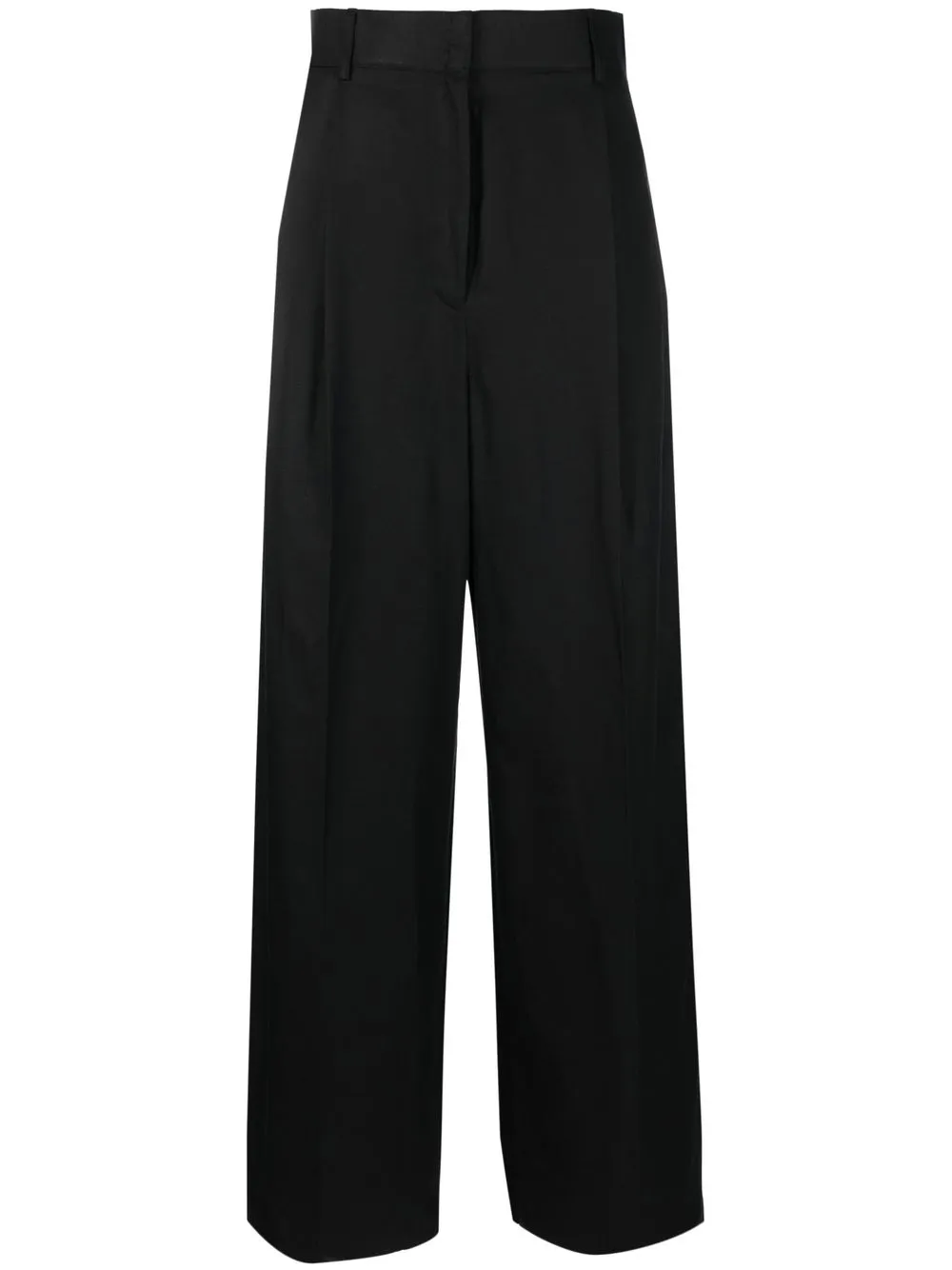 

Ferragamo pantalones anchos con tiro alto - Negro