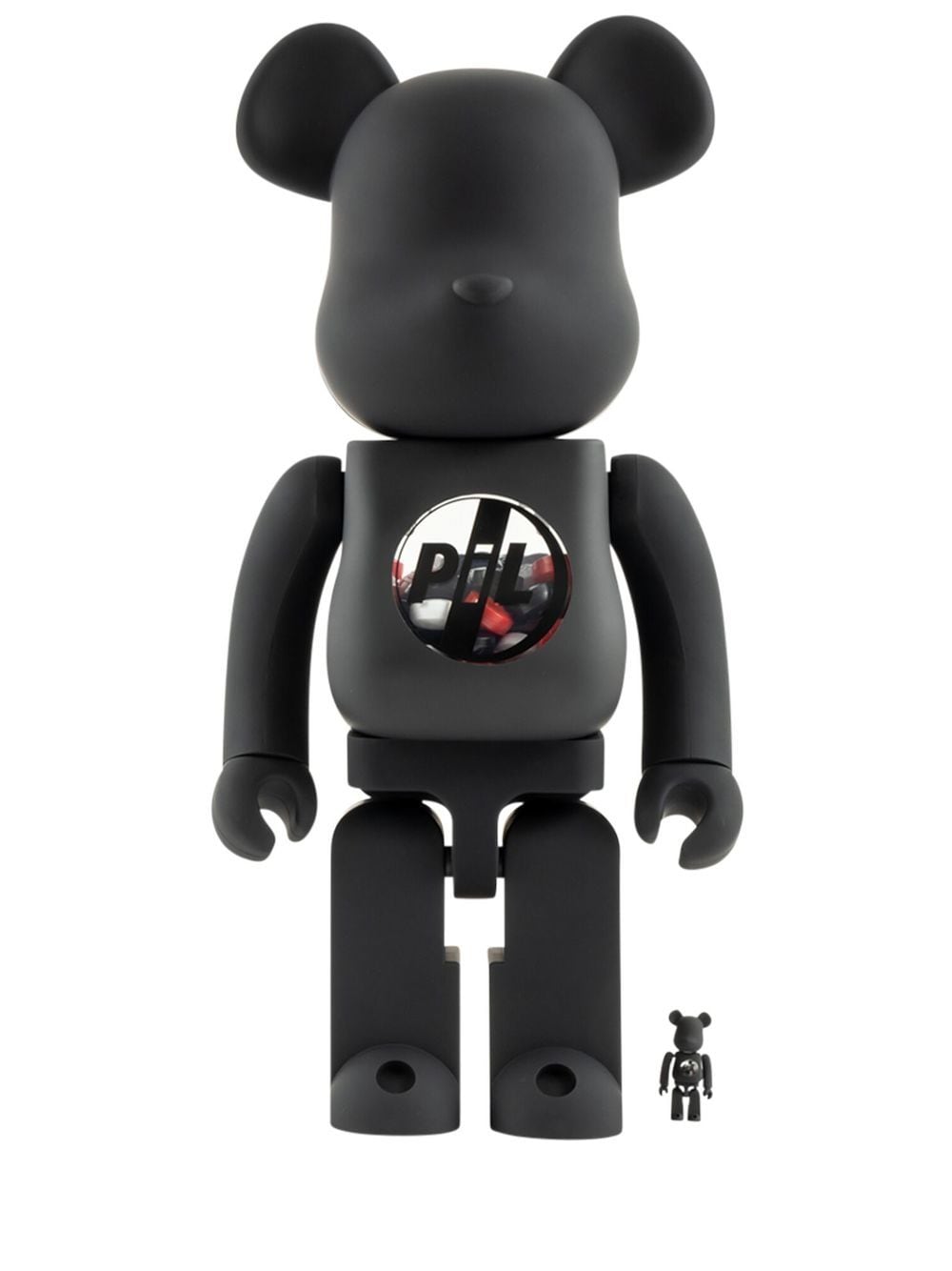 Medicom Toy Pil Be@rbrick 100% And 1000% Figure Set In Black