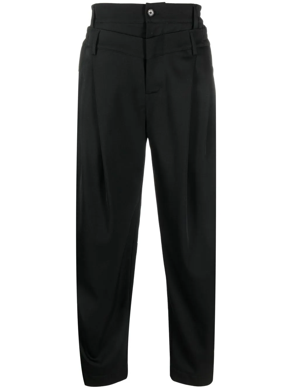 

Feng Chen Wang double-waistband tapered trousers - Black