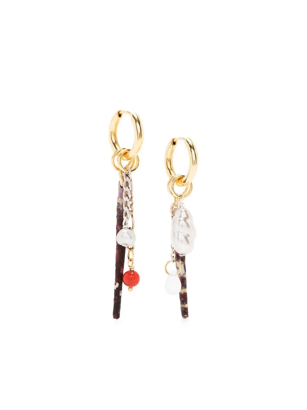 

Marine Serre beaded drop earrings - Gold