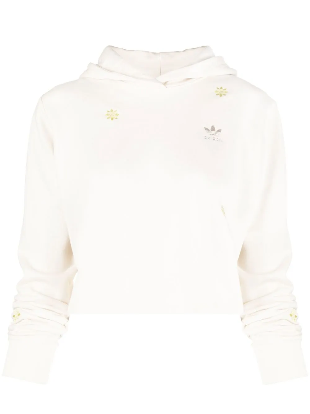 

adidas cropped cotton hoodie - Neutrals